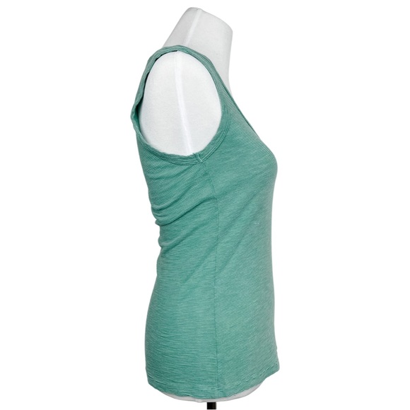 Anthropologie t.la Striped Scoop Neck Layering Tank Women’s Small Seafoam Green - Picture 4 of 11